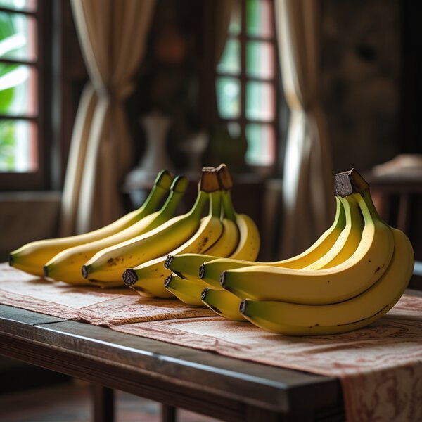 Banana Fotografia detalhada da fruta Banana