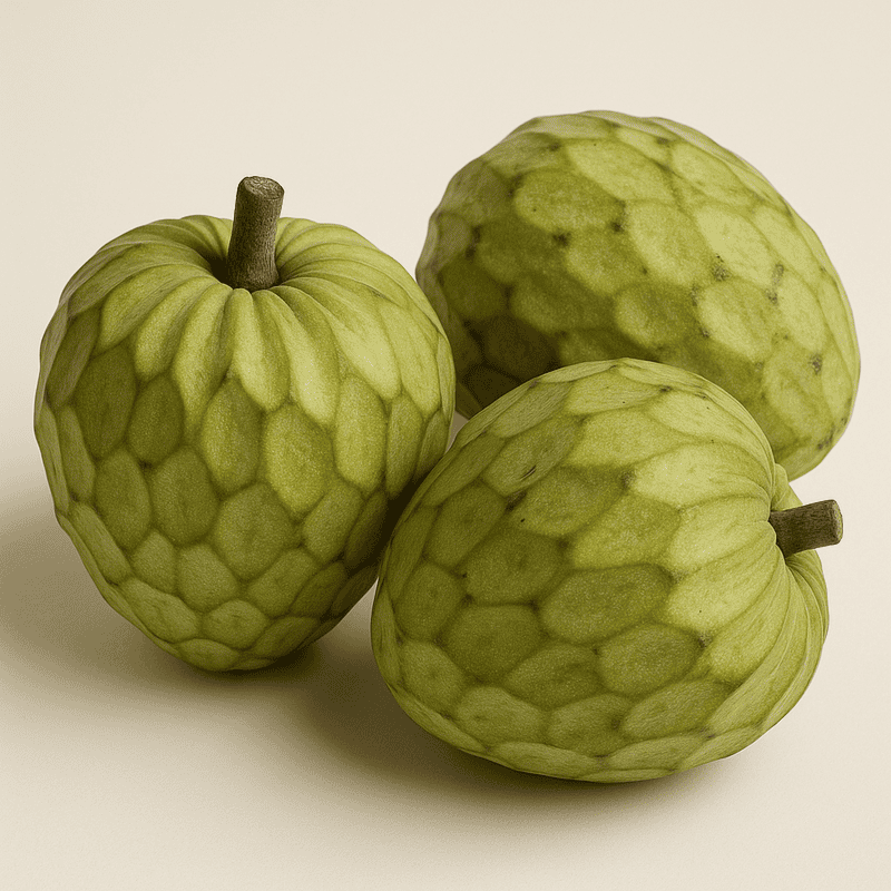 Cherimoya Fruta Fotografia detalhada da fruta Cherimoya