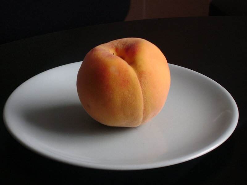  Fotografia em close da fruta Pêssego